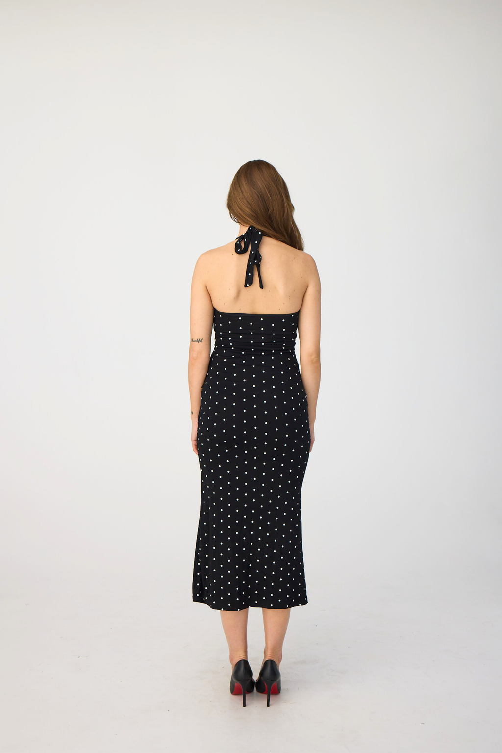 POLKA MIDI DRESS